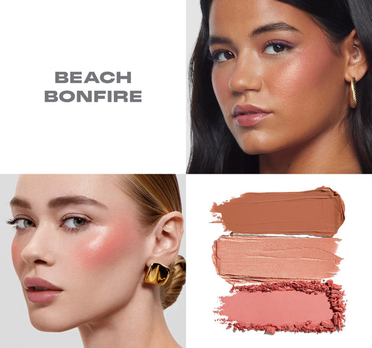 Cheek Thrills Multi-Finish Face Trio Beach Bonfire / Morphe