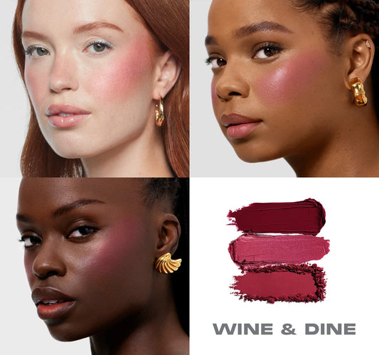 Cheek Thrills Multi-Finish Face Trio Wine & Dine / Morphe