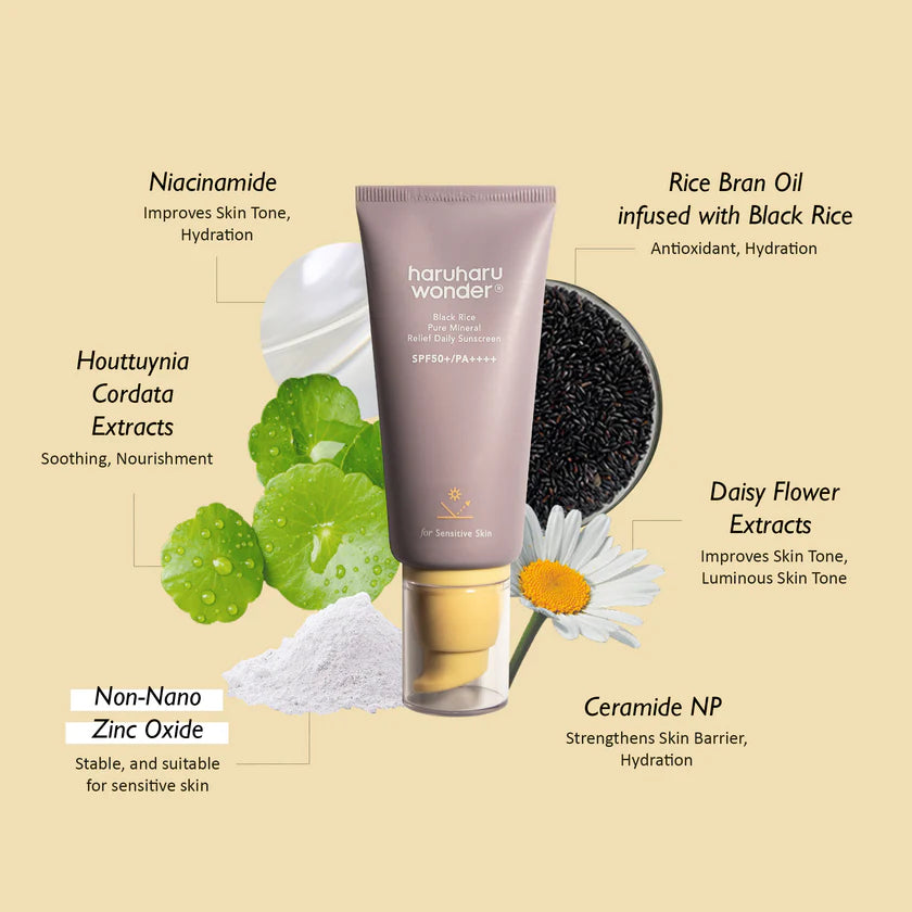Black Rice Relief Daily Sunscreen / Haruharu Wonder