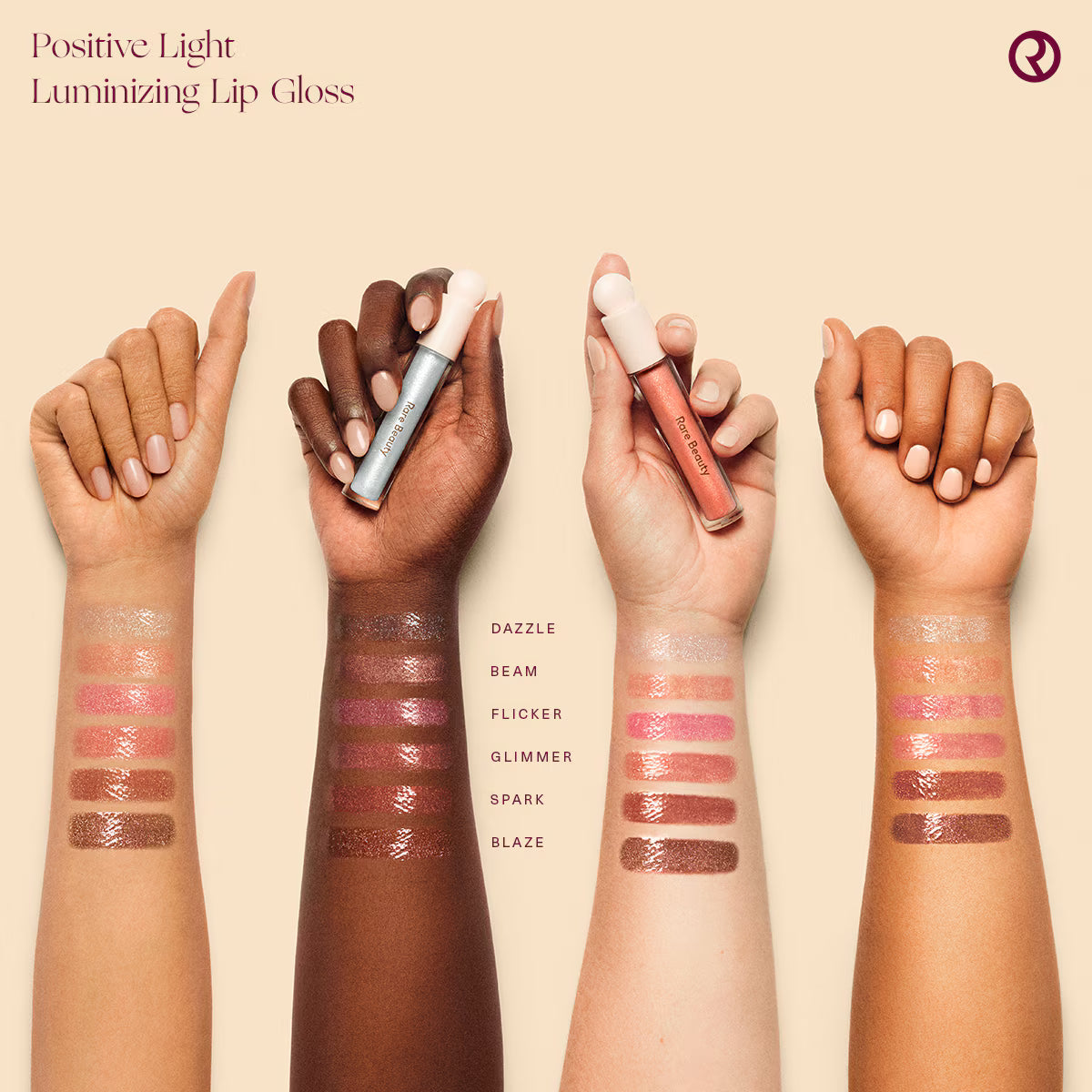 positive light luminizing lip gloss / Rare Beauty