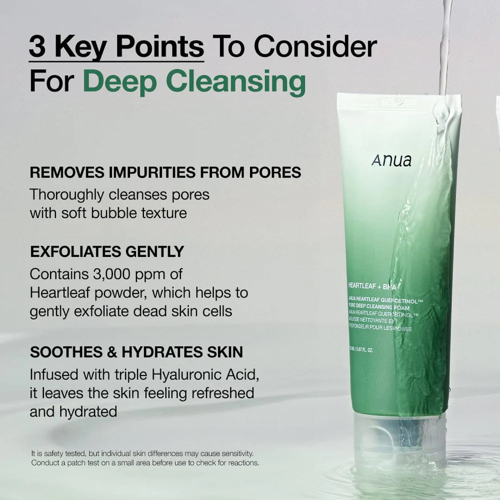 Heartleaf Succinic Moisture Cleansing Foam / Anua