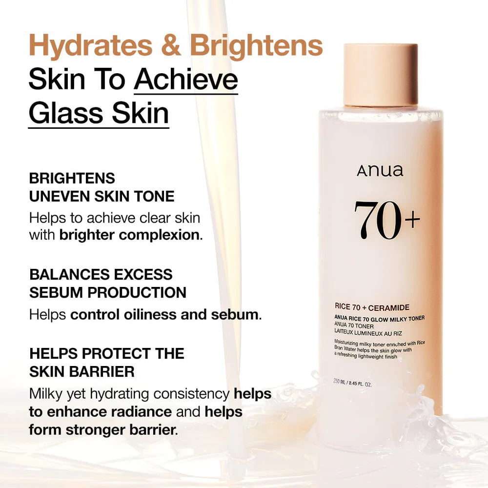 Rice 70 Glow Milky Toner / Anua