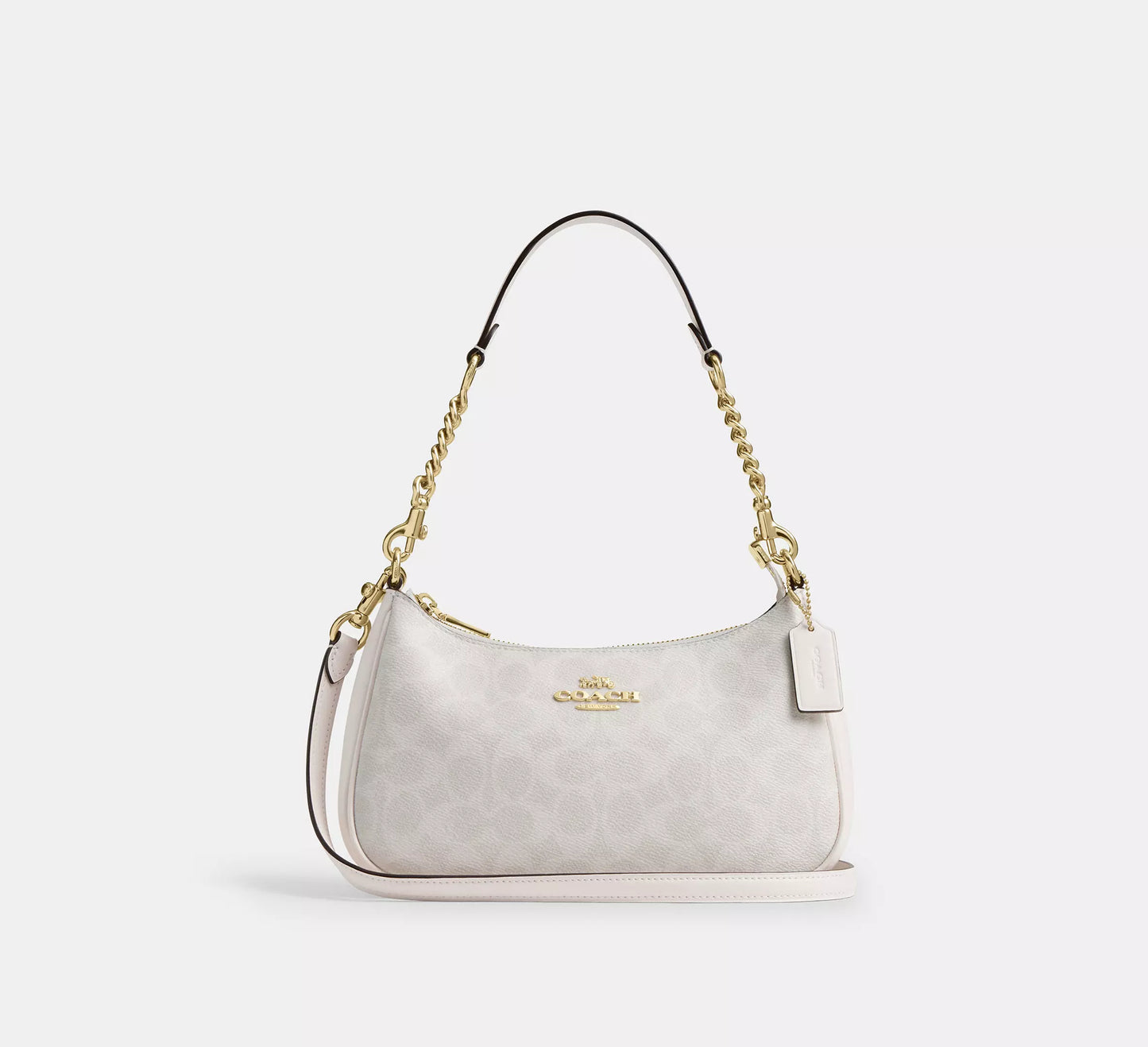 Teri Shoulder Bag In Signature Canvas (Blanco) / Coach