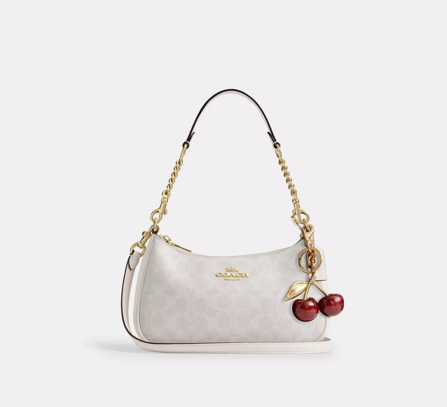Teri Shoulder Bag In Signature Canvas (Blanco) / Coach