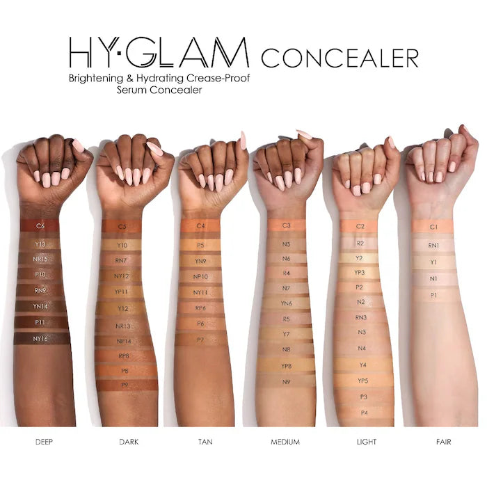 Hy-Glam Brightening & Hydrating Medium to Full Coverage Crease Proof Serum Concealer / Natasha Denona